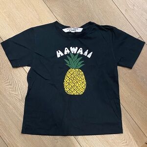 Black Hawaii Pineapple Kids T-Shirt